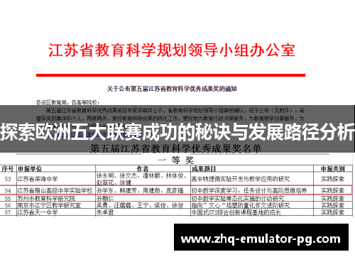 探索欧洲五大联赛成功的秘诀与发展路径分析